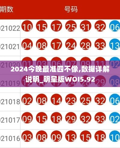 2024今晚最准四不像,数据详解说明_明星版WOI5.92