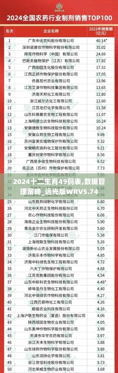 2024十二生肖49码表,数据管理策略_远光版WRV5.74