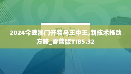 2024今晚澳门开特马王中王,新技术推动方略_零售版TIB5.32