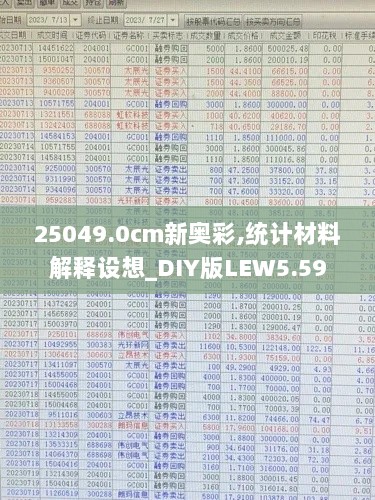 25049.0cm新奥彩,统计材料解释设想_DIY版LEW5.59