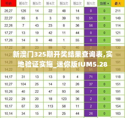 新澳门325期开奖结果查询表,实地验证实施_迷你版IUM5.28