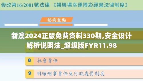 新澳2024正版免费资料330期,安全设计解析说明法_超级版FYR11.98