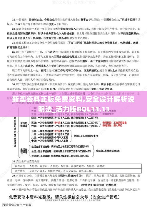 新澳姿料正版免费资料,安全设计解析说明法_活力版BQL13.13