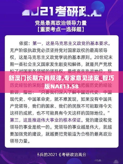 新澳门长期六肖规律,专家意见法案_智巧版NAE13.58