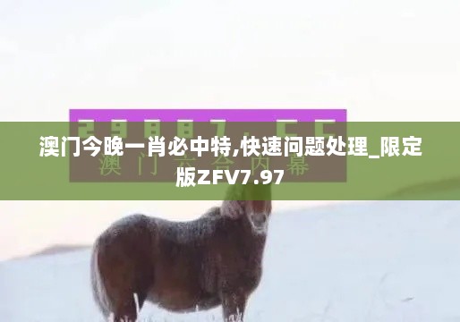 澳门今晚一肖必中特,快速问题处理_限定版ZFV7.97