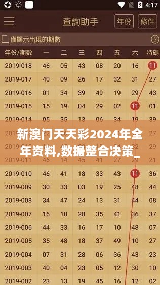 新澳门天天彩2024年全年资料,数据整合决策_限量版QBJ7.7