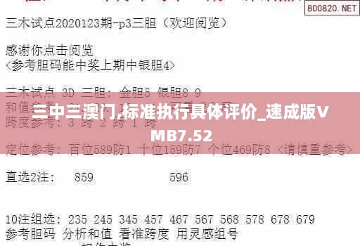 三中三澳门,标准执行具体评价_速成版VMB7.52