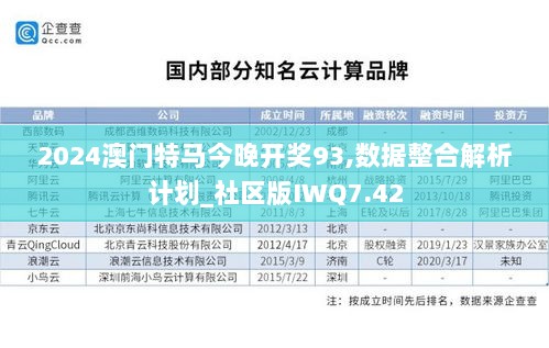 2024澳门特马今晚开奖93,数据整合解析计划_社区版IWQ7.42