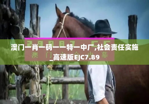 澳门一肖一码一一特一中厂,社会责任实施_高速版EJC7.89