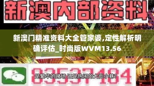 新澳门精准资料大全管家婆,定性解析明确评估_时尚版WVM13.56