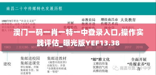 澳门一码一肖一特一中登录入口,操作实践评估_曝光版YEF13.38