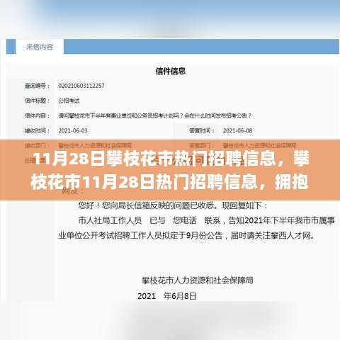 11月28日攀枝花市热门招聘信息，拥抱变化，自信成就未来