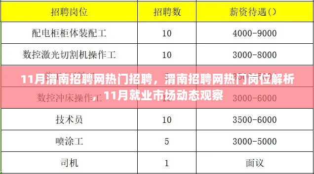 11月渭南招聘网热门岗位解析与就业市场动态观察