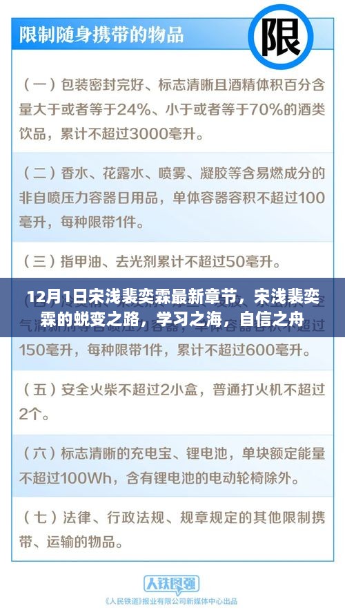 宋浅裴奕霖，蜕变之路，自信之舟的航行之旅