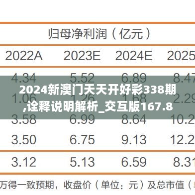 2024新澳门天天开好彩338期,诠释说明解析_交互版167.864-7