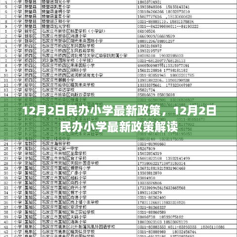 12月2日民办小学最新政策解读