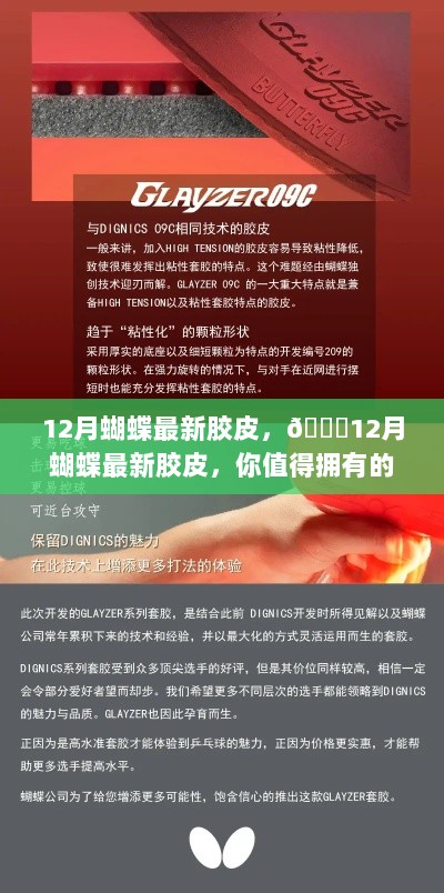 12月蝴蝶新款胶皮，乒乓神器，值得你拥有！