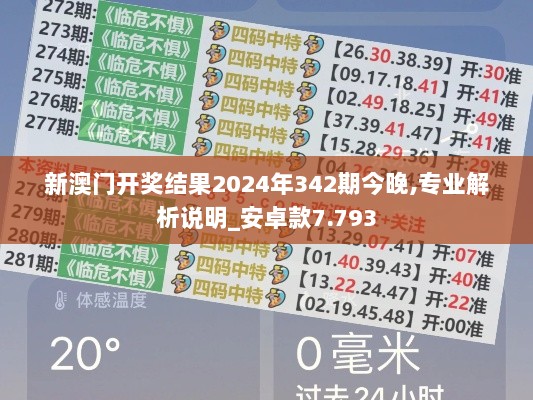 新澳门开奖结果2024年342期今晚,专业解析说明_安卓款7.793