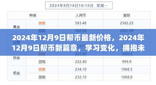 2024年12月9日帮币最新动态，学习变化，拥抱未来，自信成就新篇章