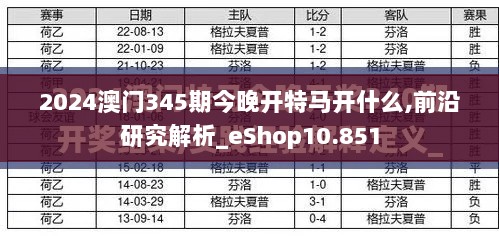 2024澳门345期今晚开特马开什么,前沿研究解析_eShop10.851