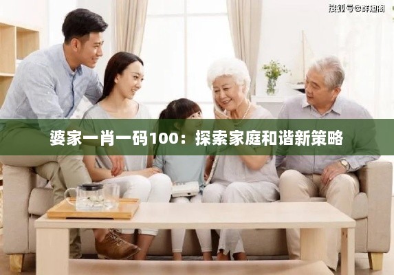 婆家一肖一码100：探索家庭和谐新策略