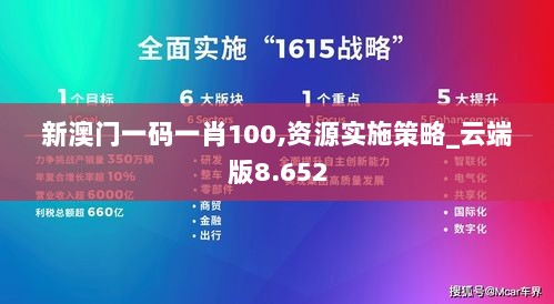 新澳门一码一肖100,资源实施策略_云端版8.652