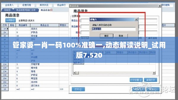 管家婆一肖一码100%准确一,动态解读说明_试用版7.520