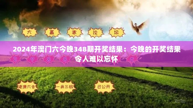 2024年澳门六今晚348期开奖结果：今晚的开奖结果令人难以忘怀