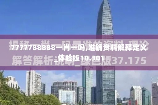 7777788888一肖一吗,准确资料解释定义_体验版10.301