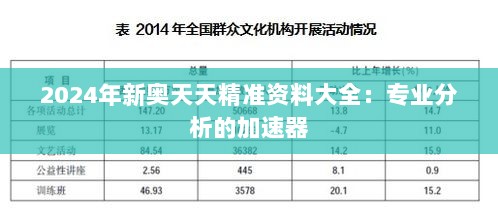 2024年新奥天天精准资料大全：专业分析的加速器