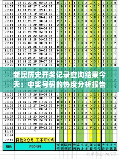 新澳历史开奖记录查询结果今天：中奖号码的热度分析报告