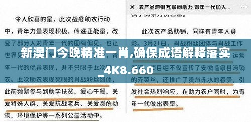 新澳门今晚精准一肖,确保成语解释落实_4K8.660