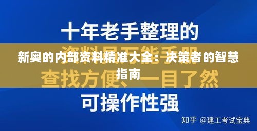 新奥的内部资料精准大全：决策者的智慧指南