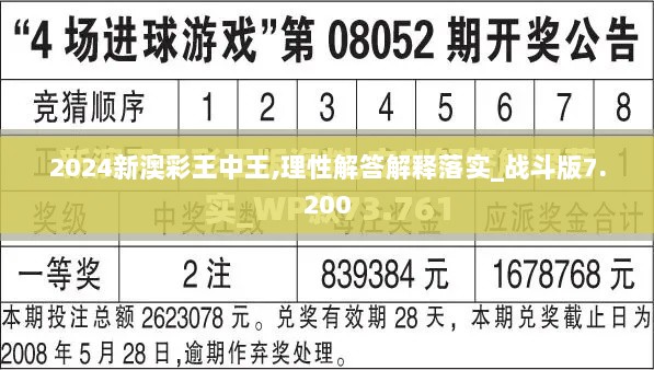 2024新澳彩王中王,理性解答解释落实_战斗版7.200