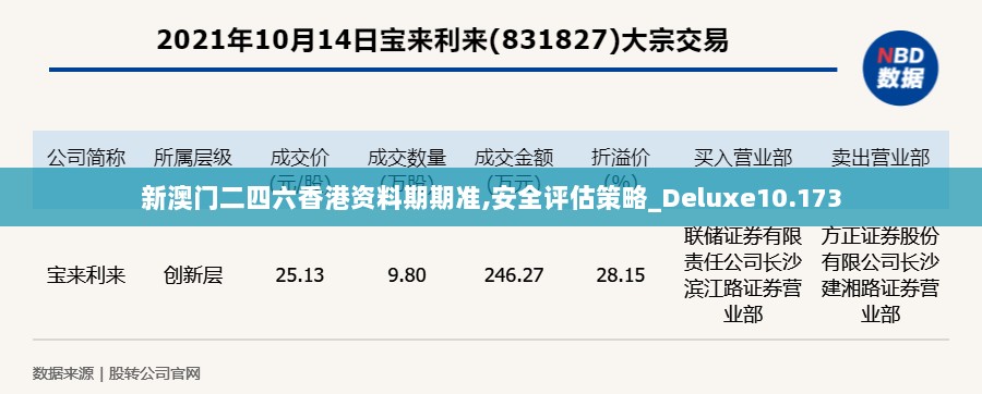 新澳门二四六香港资料期期准,安全评估策略_Deluxe10.173