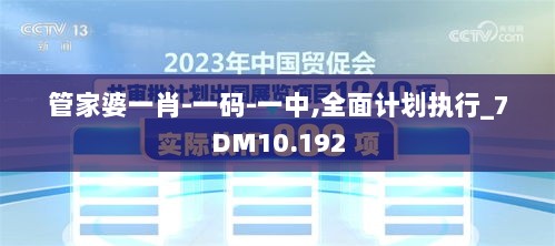 管家婆一肖-一码-一中,全面计划执行_7DM10.192