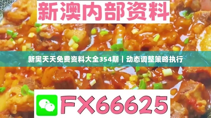 新奥天天免费资料大全354期｜动态调整策略执行