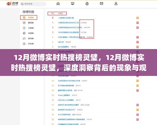 深度洞察，灵璧现象背后的观点与热议上榜12月微博实时热搜榜