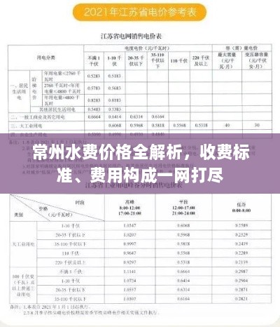 常州水费价格全解析，收费标准、费用构成一网打尽