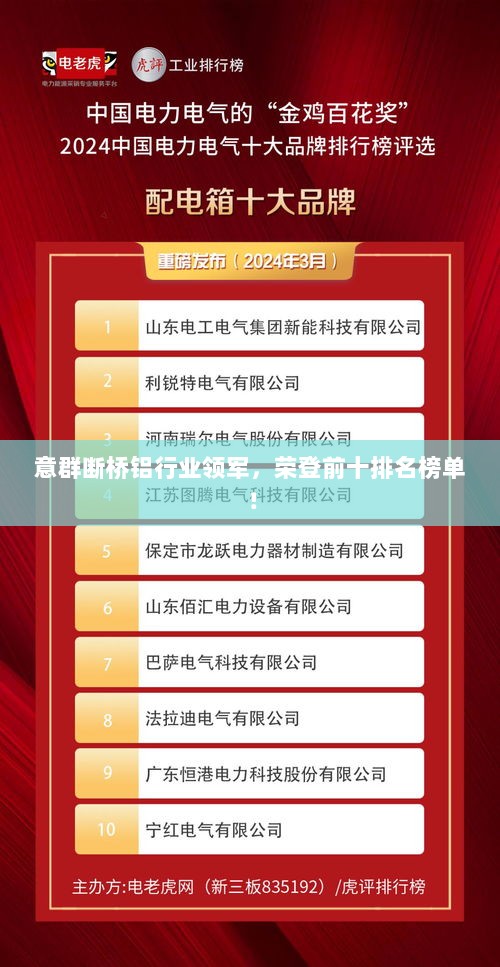 意群断桥铝行业领军，荣登前十排名榜单！