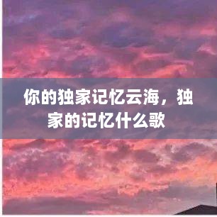 你的独家记忆云海，独家的记忆什么歌 